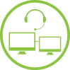 Client center live remote control icon.