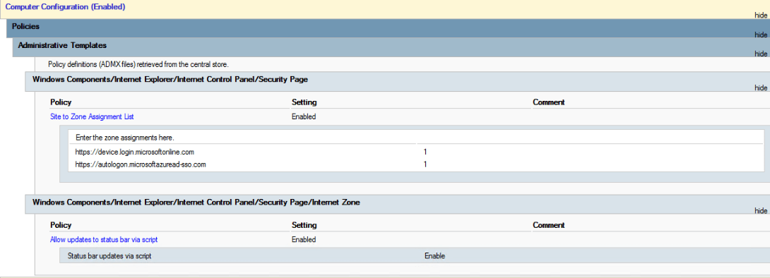 GPO Configuration Screenshot