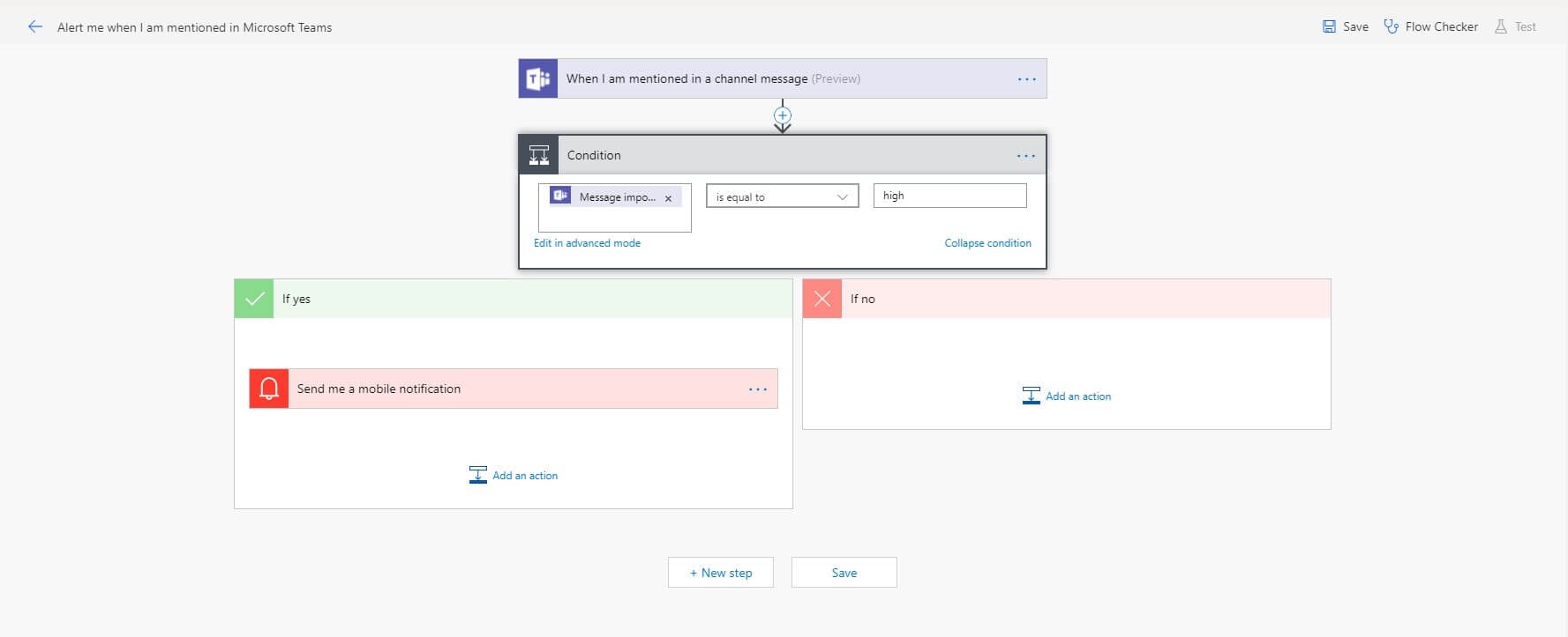 Building a Conditional flow in microsoft teams full plan