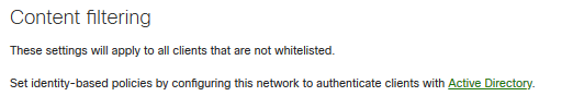 Content Filtering in the Meraki Dashboard