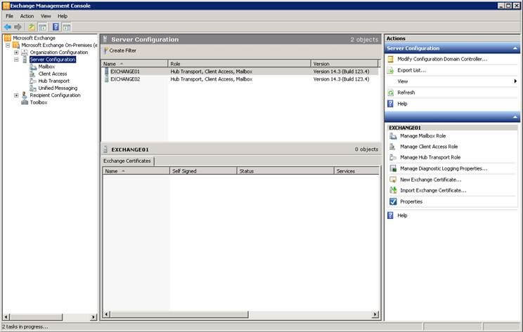 Exchange Server Configuration