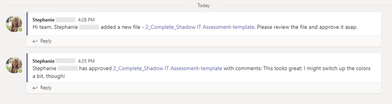 Automatic message by flow in Microsoft Teams
