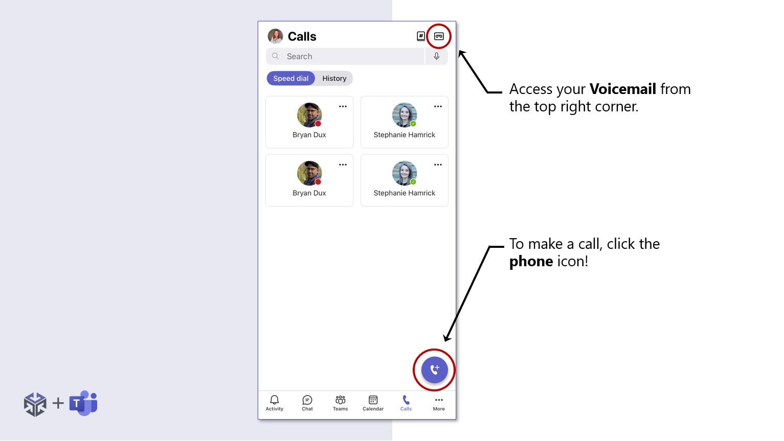 Teams Mobile App Make a Call