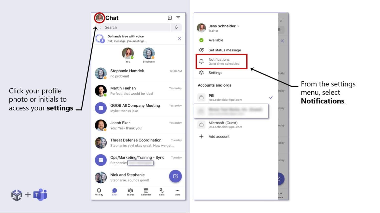 Teams Mobile App Settings