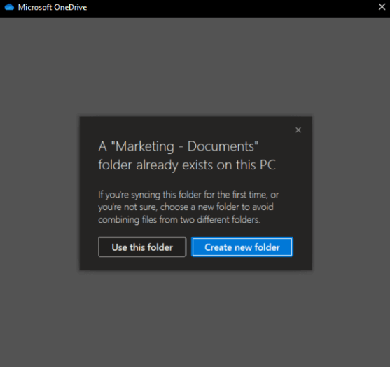  SharePoint Syncing Notification This Folder Already Exists