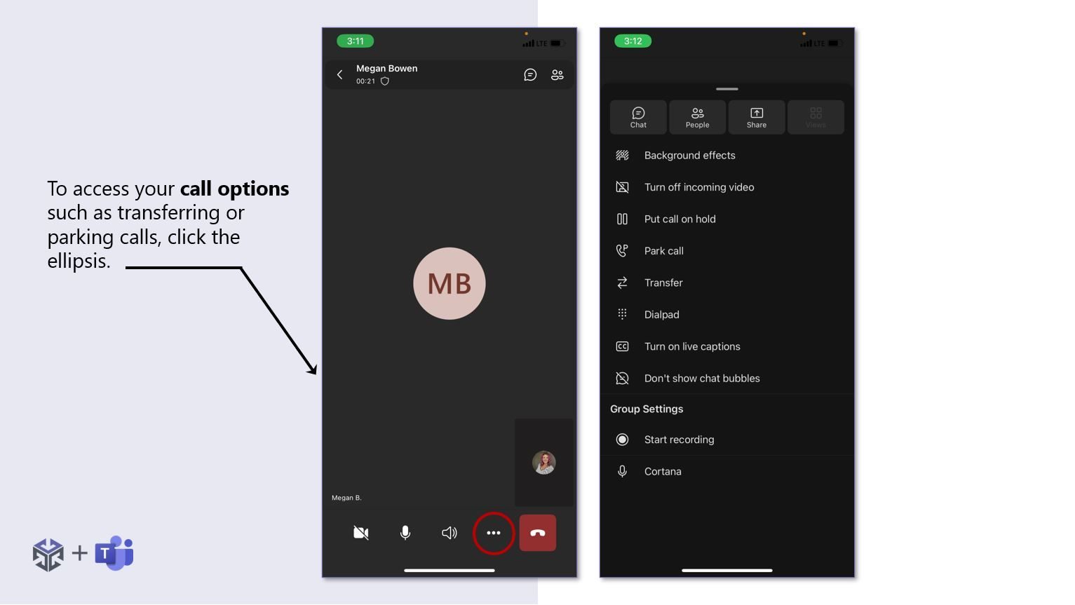 Teams Mobile App Call Options