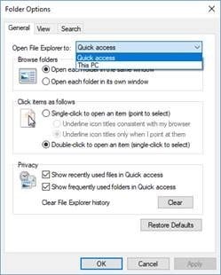 Change Default file View to This PC Screenshot