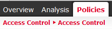 Cisco Security Management Server Policies tab