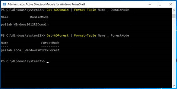 Server 2016 Lowering Levels in PowerShell step 3