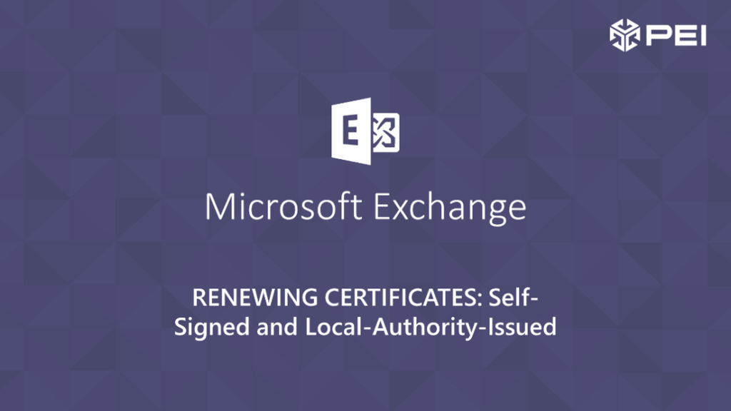 certificate renewals