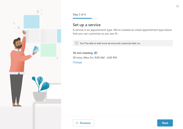 Set up a service