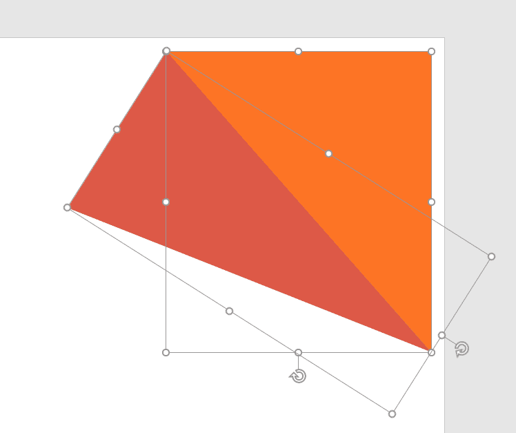 Two shapes ready to merge