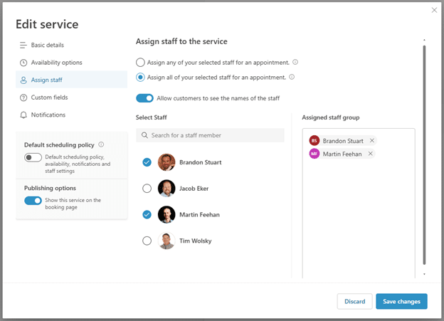 assign staff