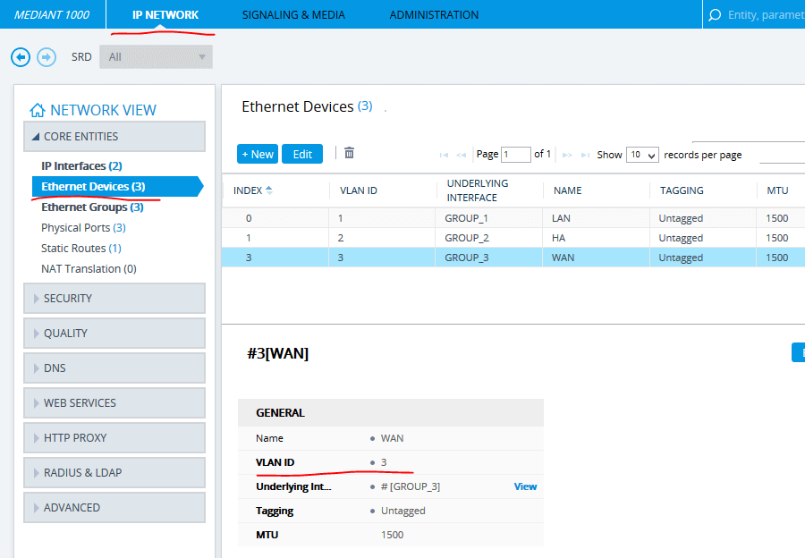 audiocodes find VLAN ID