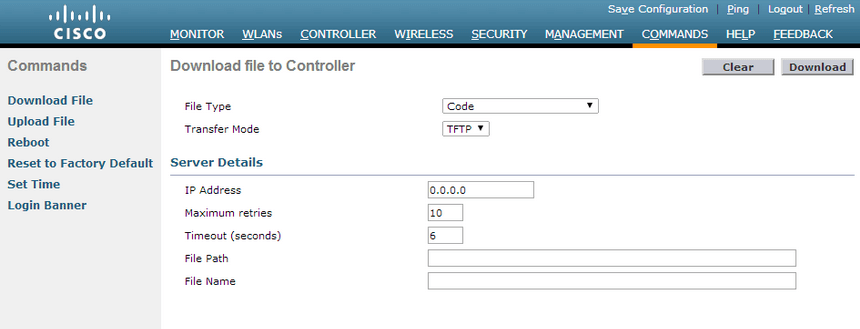 cisco Wireless LAN Controller Access Point Page