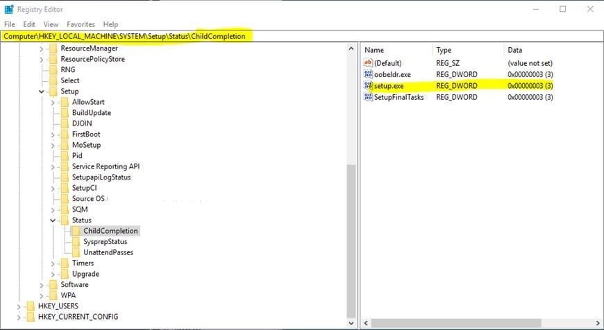 setup.exe location