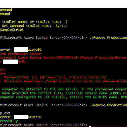 DPM Management Shell Force Remove DPM Agent screenshot