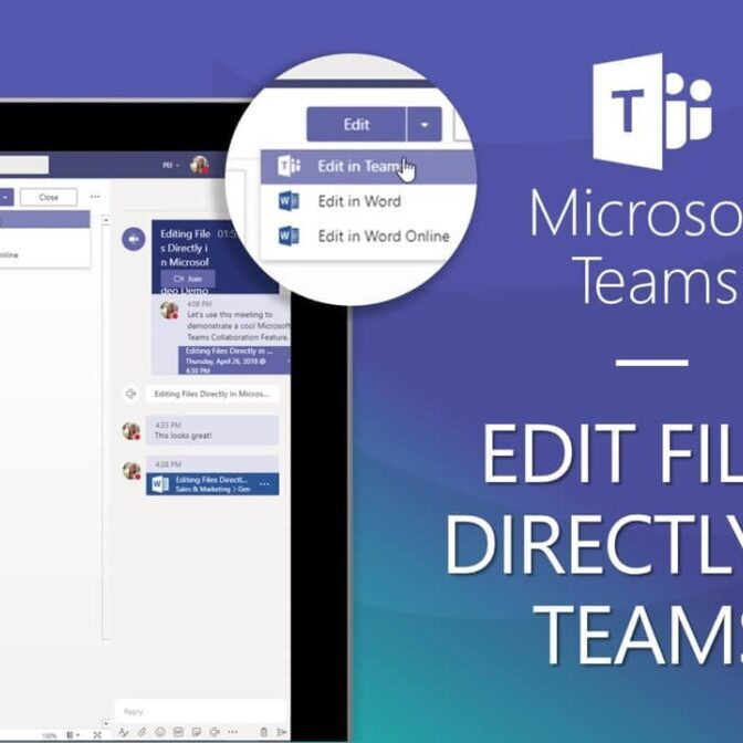 Editing Files directly in Microsoft Teams video preview